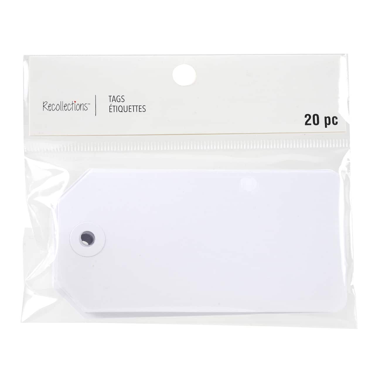 12 Packs: 20 ct. (240 total) Medium White Tags by Recollections™